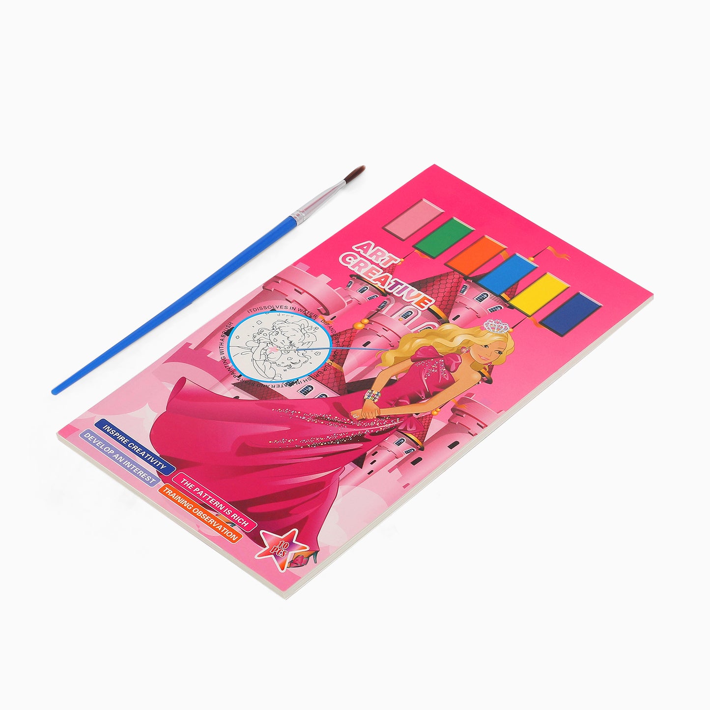 paint book with printed pages & inbuilt color -random girl print-for your painting solutions - Kidspark