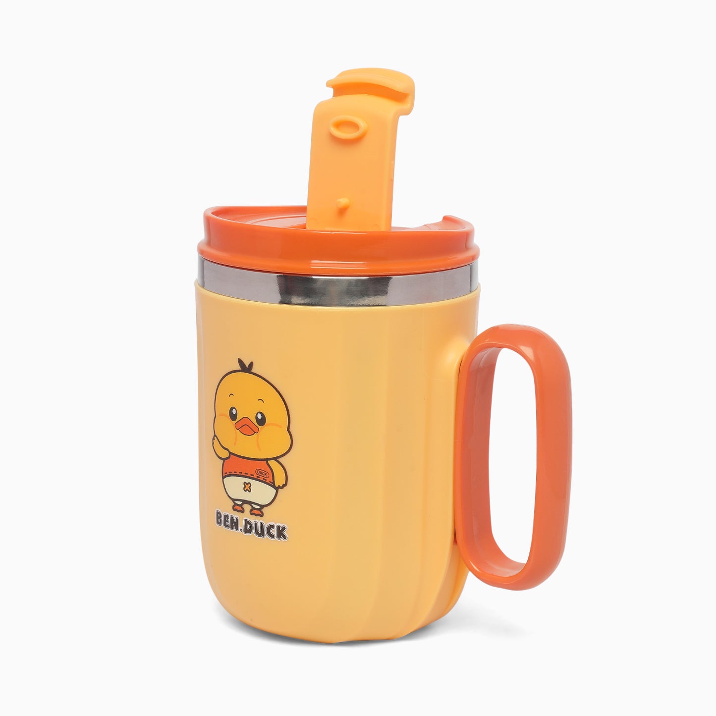 insulated 304 stainless steel tea/ coffie mug 400ml (yellow) - Kidspark