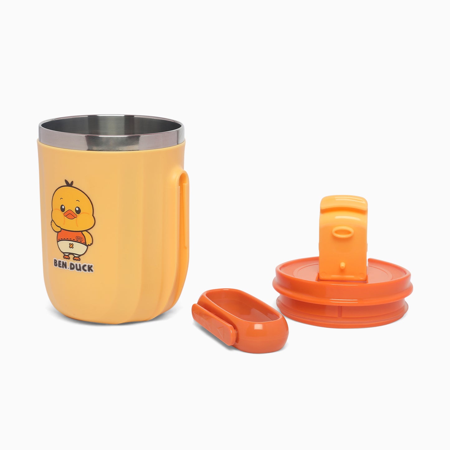 insulated 304 stainless steel tea/ coffie mug 400ml (yellow) - Kidspark