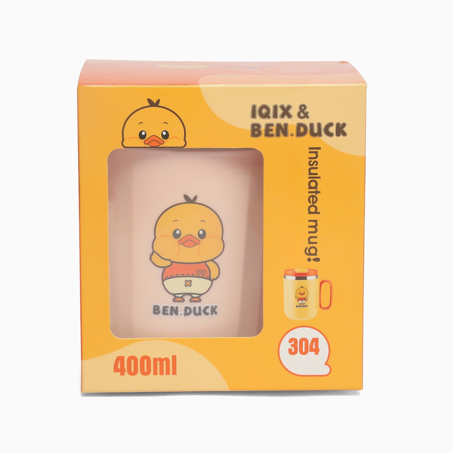 insulated 304 stainless steel tea/ coffie mug 400ml (yellow) - Kidspark
