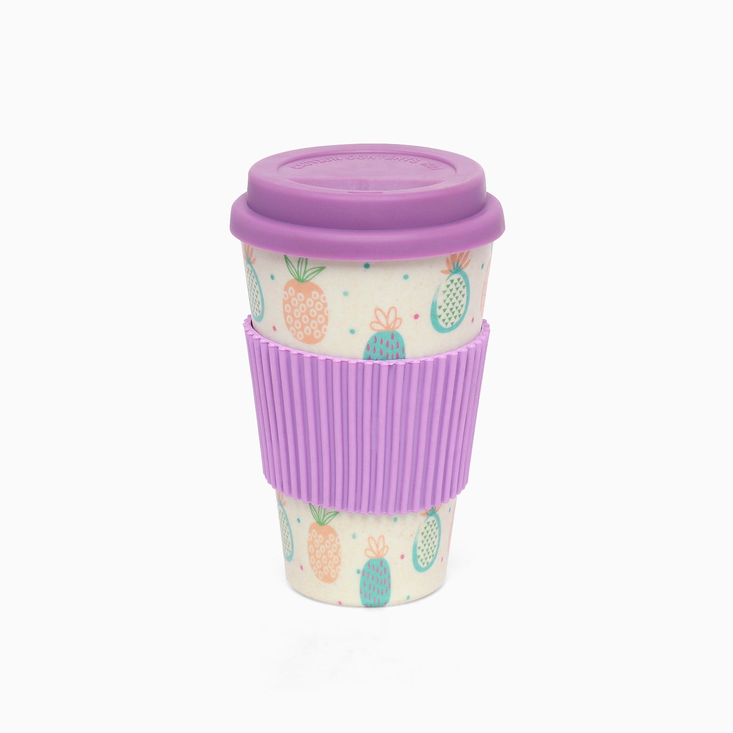Eco-friendly Bamboo fibre Travel Coffee Mug for the best of journeys (purple-pine) - Kidspark