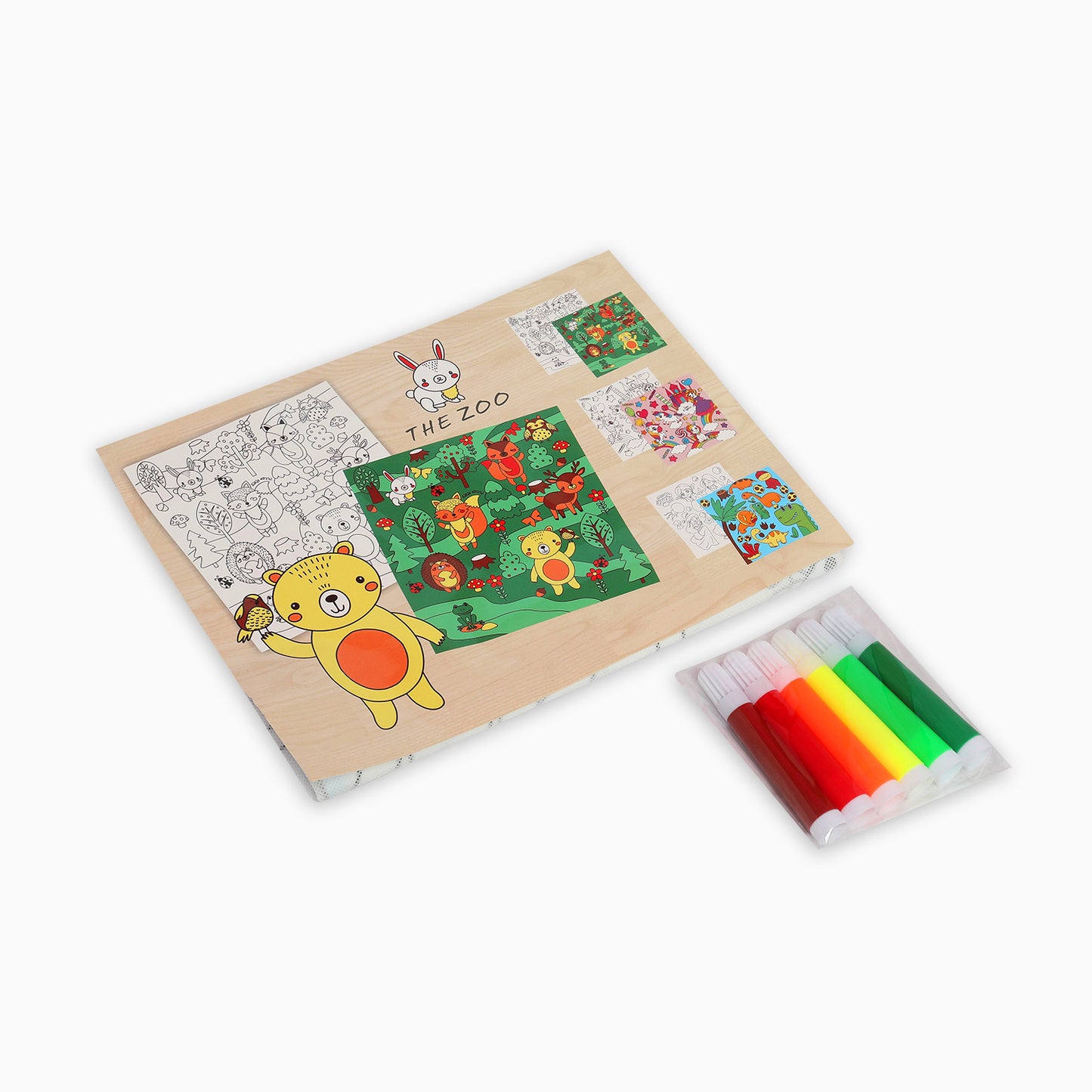 ZORSE Zoo reusable washable coloring mat for your kids 80 x 80cm - Kidspark