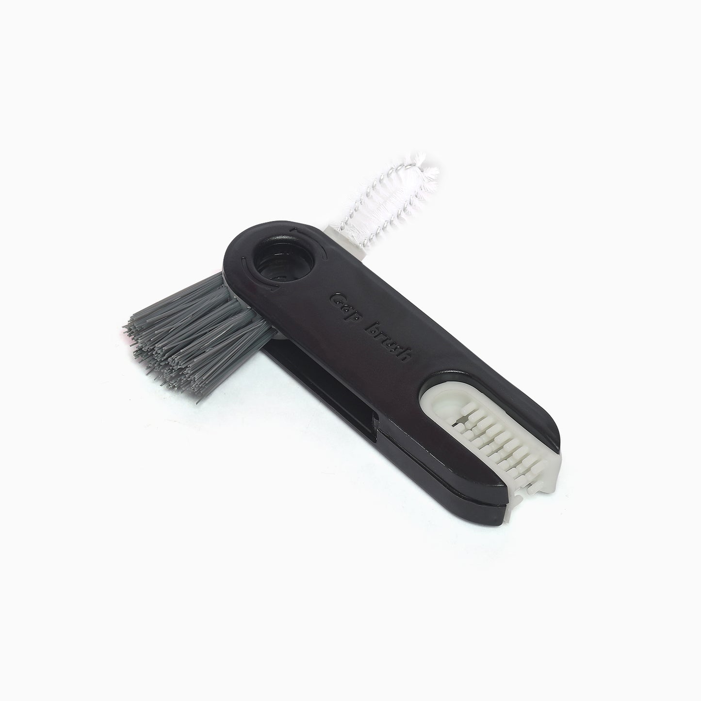 3-in-1 U-Shaped Cup Mouth Cleaning Brush: Effortlessly Clean and Maintain Your Cups with Versatility and Ease (black) - Kidspark