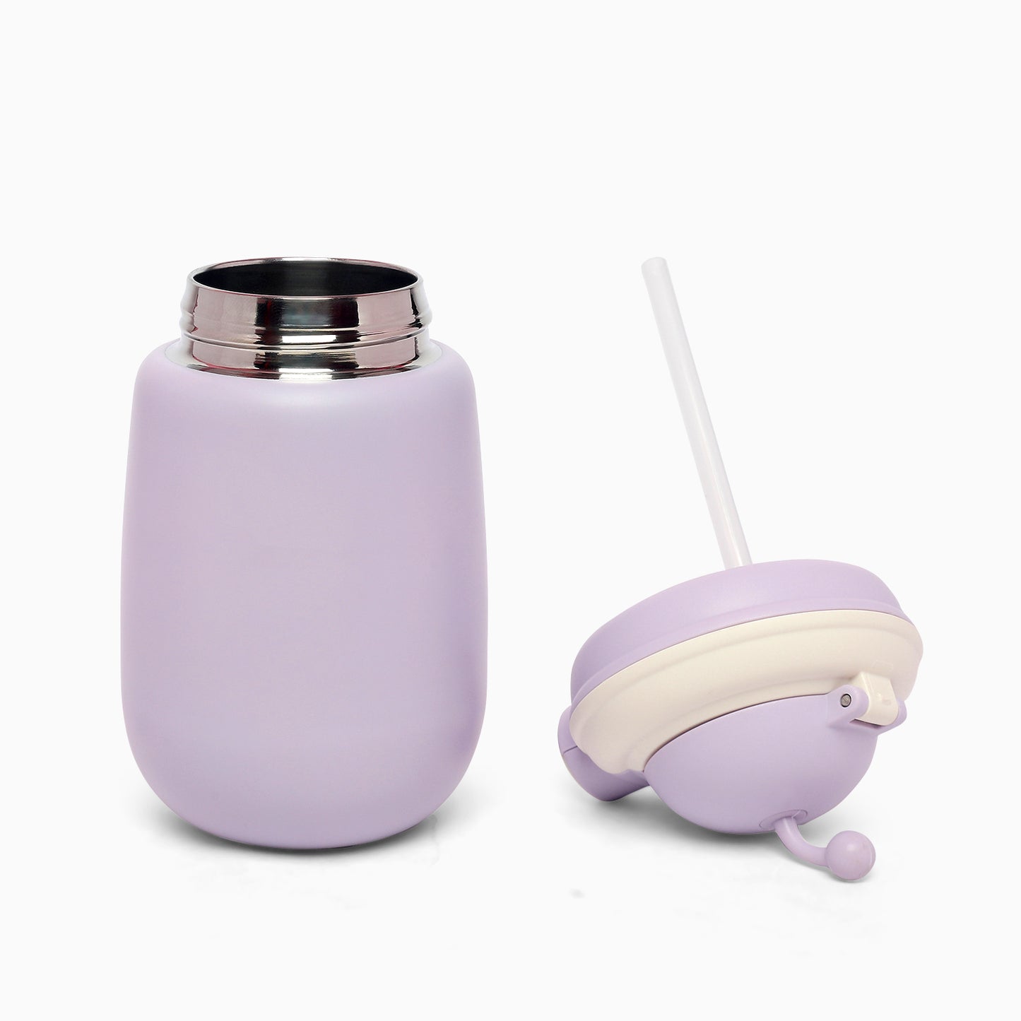 Space themed vacuum insulated flask sipper bottle with straps and bpa free (purple) - Kidspark
