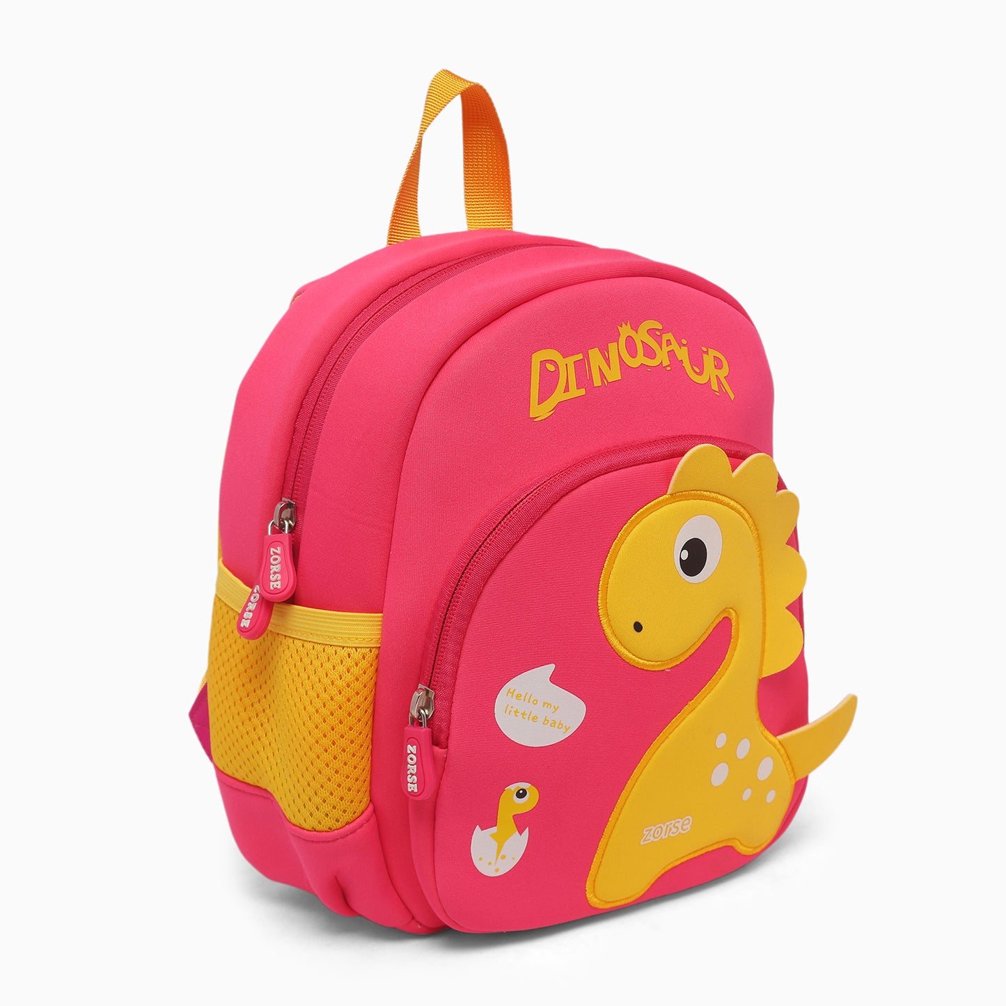 ZORSE 3D dinosaur backpack for kindergarten kids soft,comfortable and premium in quality (dark pink) - Kidspark