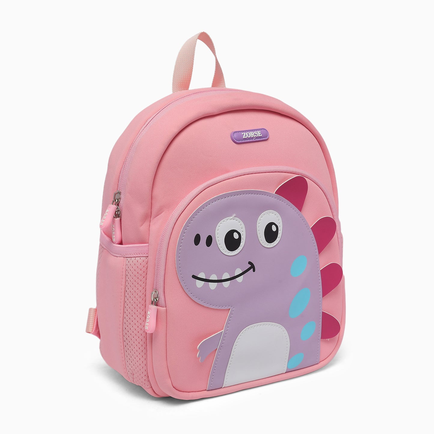 ZORSE dino kids backpack for school kids soft,comfortable and premium in quality (pink) - Kidspark