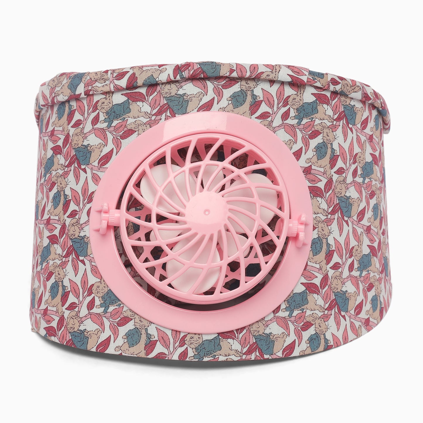 Kids/women USB charging face mask with fan breathable sun hat summer UV protection neck cover cap Visor ( red bunny) - Kidspark