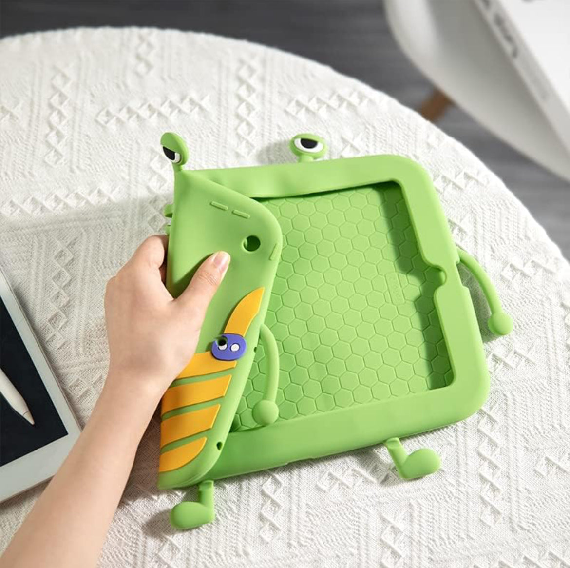 Quirky frog IPad case with stylus and table holder(case) - Kidspark