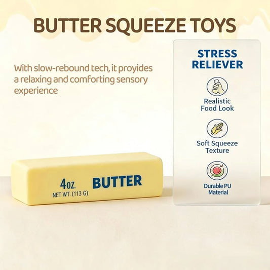Realistic butter squishy toy
