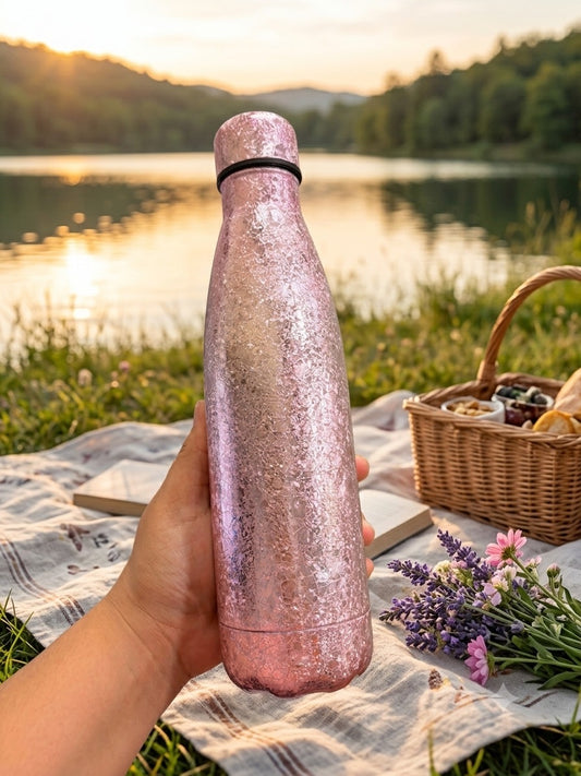 Glitter glitze 750 ml vacuum steel bottle