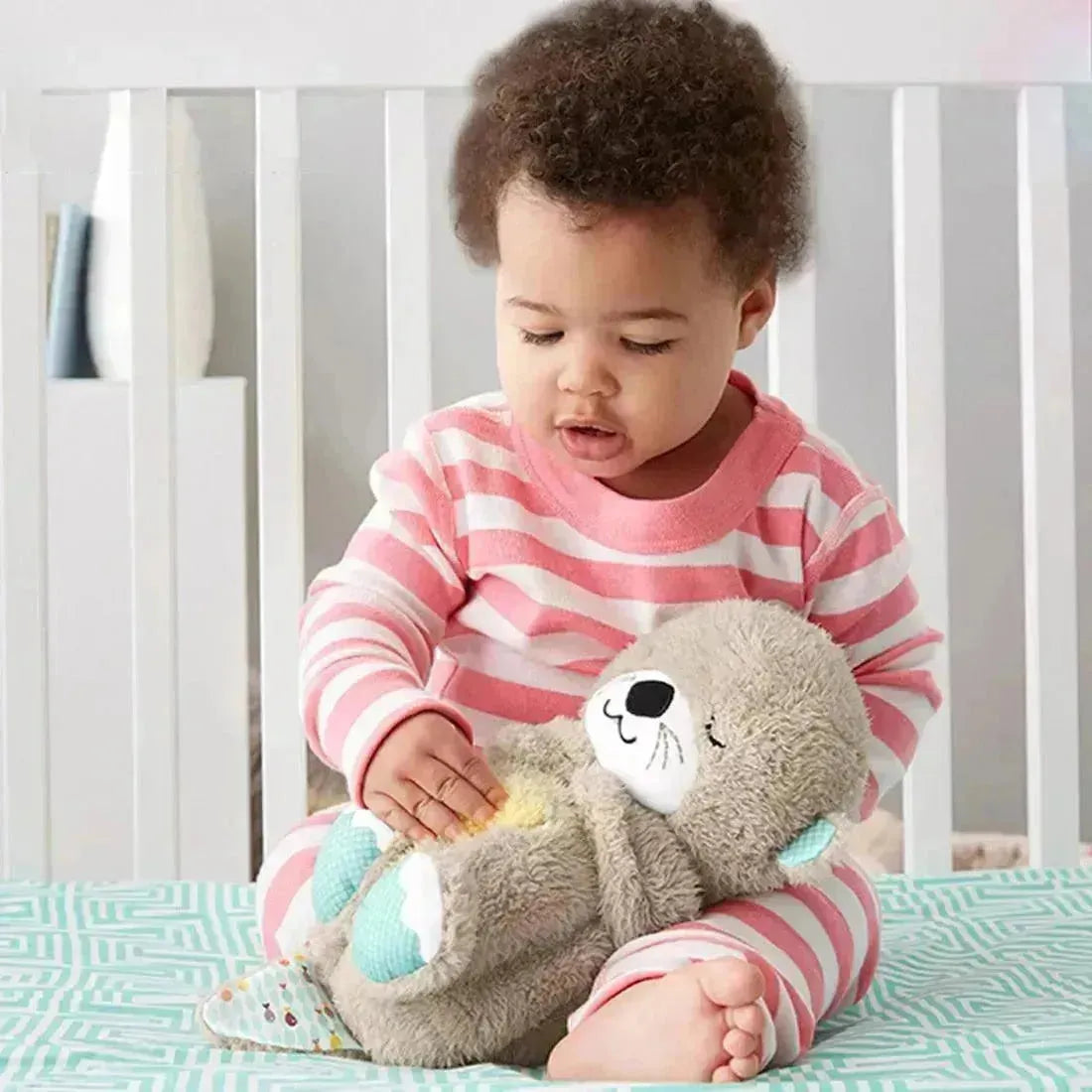 Premium Breathing Baby Otter Plushie with melodious music