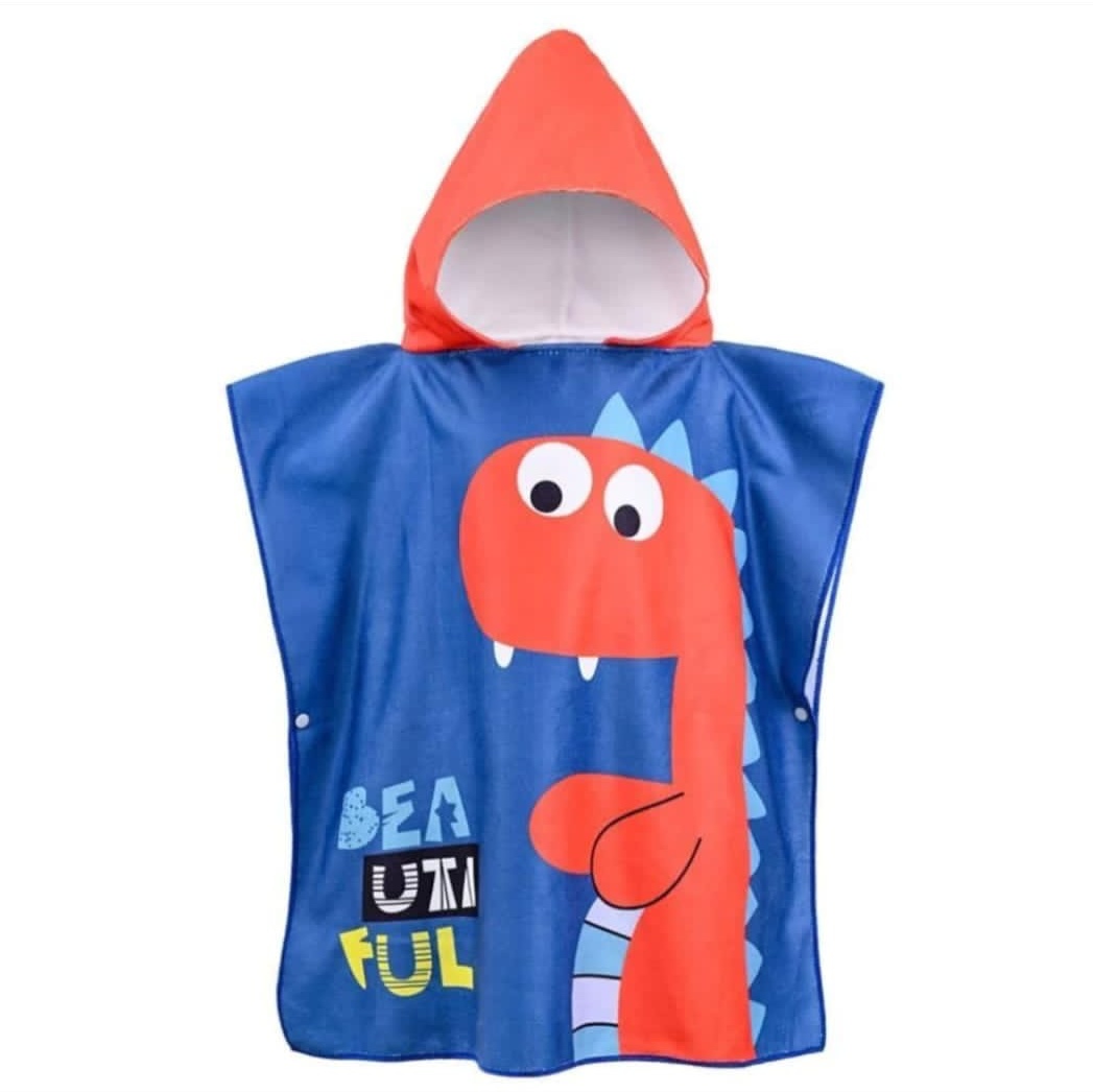 Snuggly Joy: Adorable Cartoon Print Hooded Microfiber Baby Bath Towel - Kidspark
