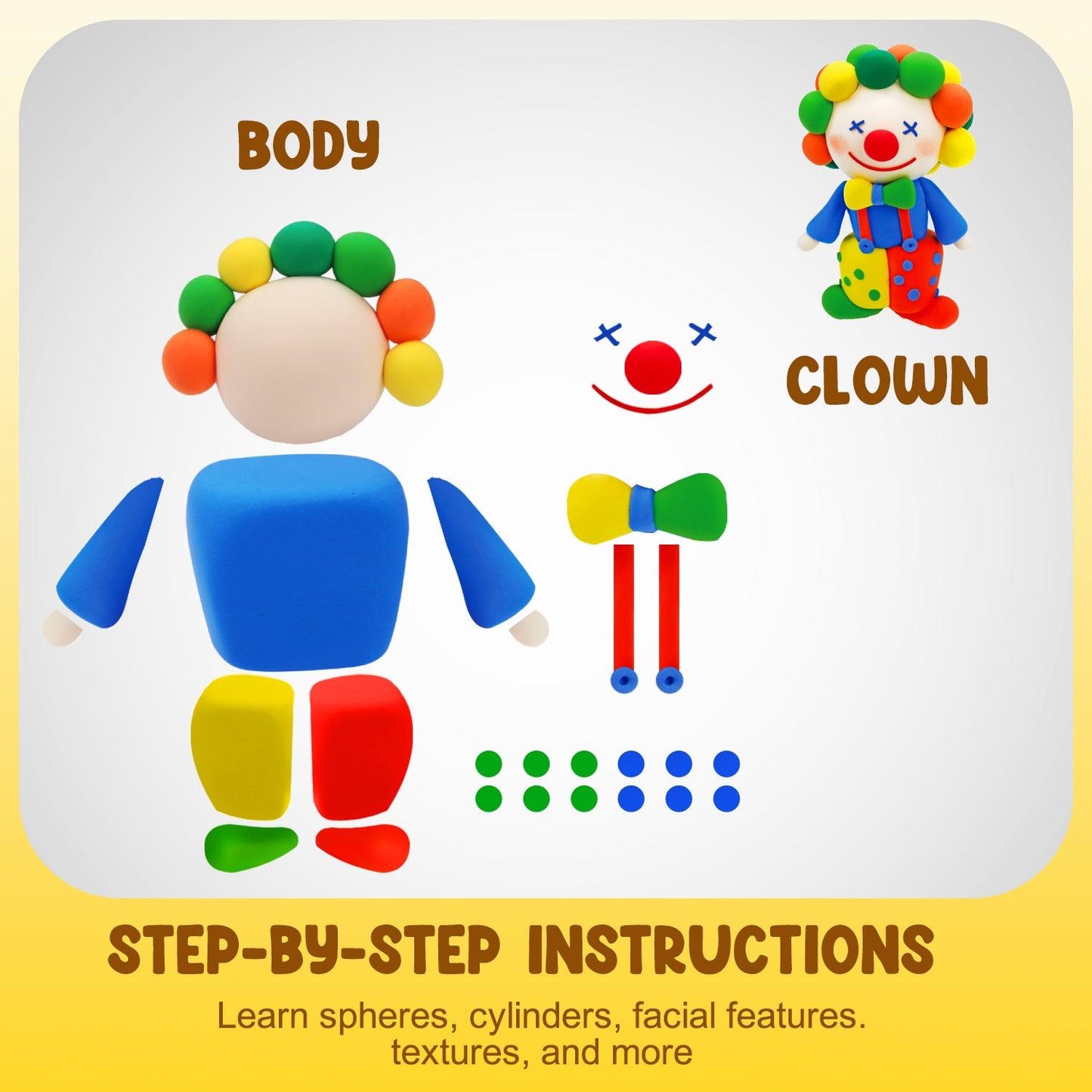 Circus DIY adventure Air Dry Clay 1 pcs - Kidspark