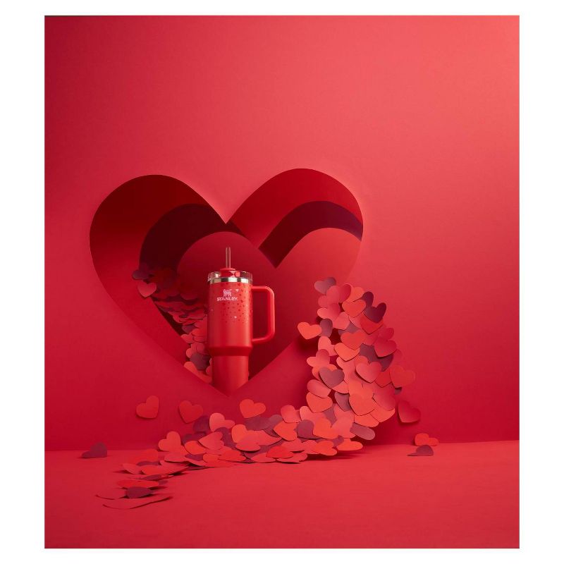 Stanley 40 oz Stainless Steel H2.0 Flowstate Quencher Tumbler - Valentine's Day - Kidspark