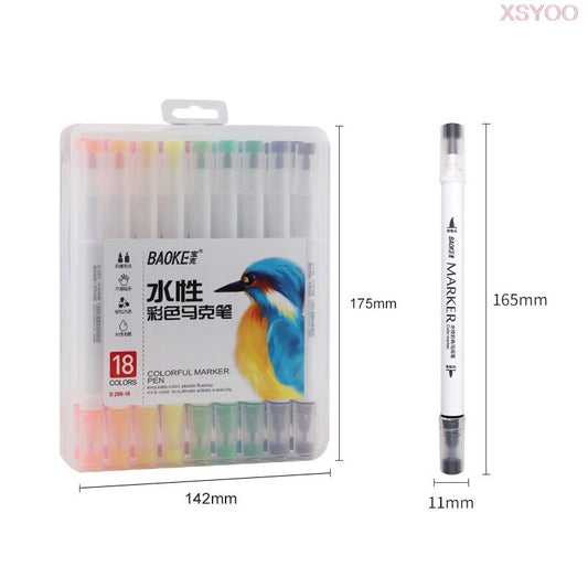 Baoke 18 shade dual tip markers
