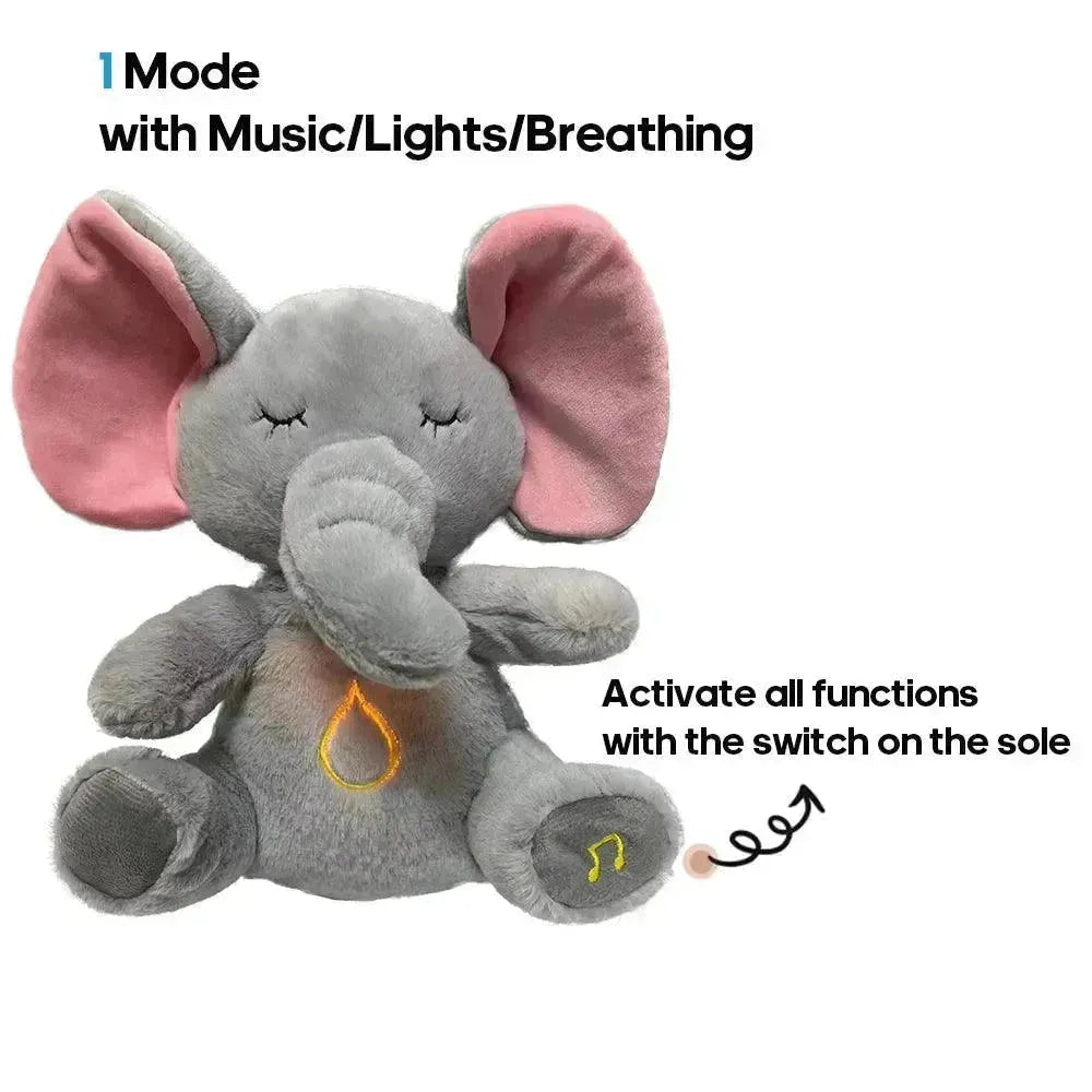 Premium Breathing elephant Plushie with melodious music