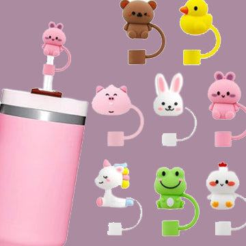 3D Straw Toppers - Stanley | Stylist | Silicone - Kidspark