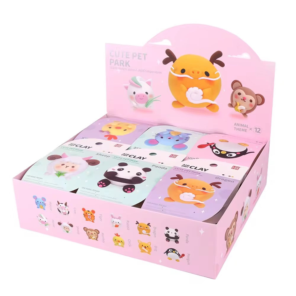 Cute pet park DIY adventure Air Dry Clay 1 pcs - Kidspark