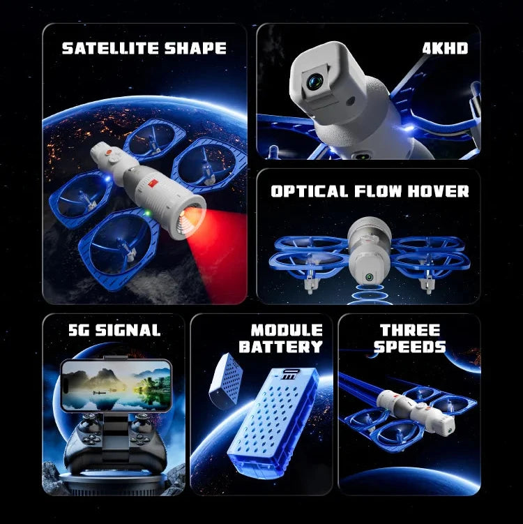 4DRC V45 Space Shuttle Satellite Design RC Drone with Aerial Photography