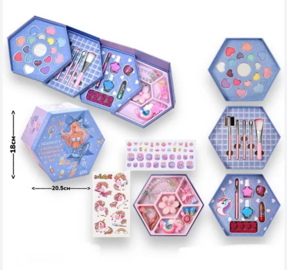 Marvellous Mermaid - 4 Layers of Kids Make Up and Jewelry Set - Kidspark