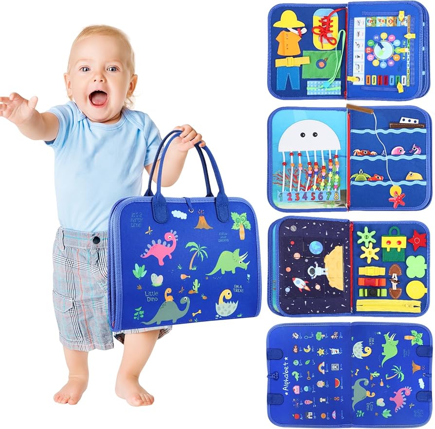 Toddler busy board book- Montessori | 3D learning book 2+