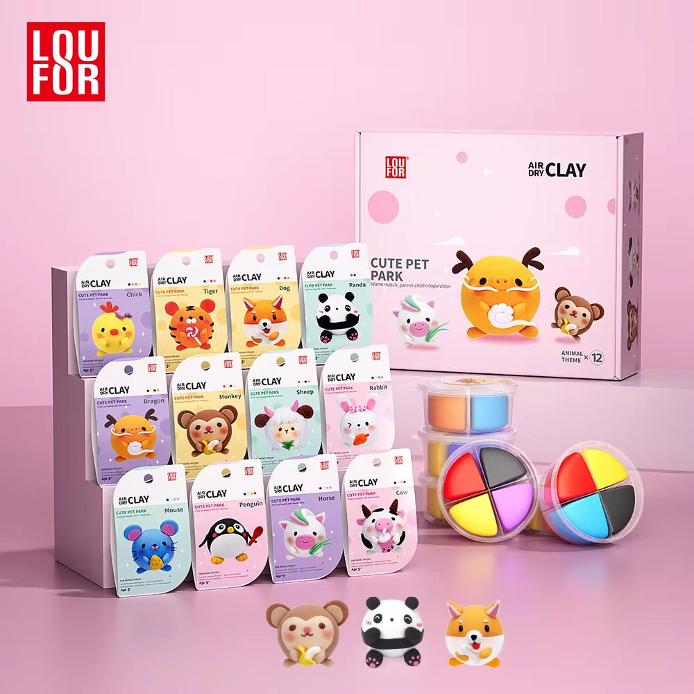 Cute pet park DIY adventure Air Dry Clay 1 pcs - Kidspark