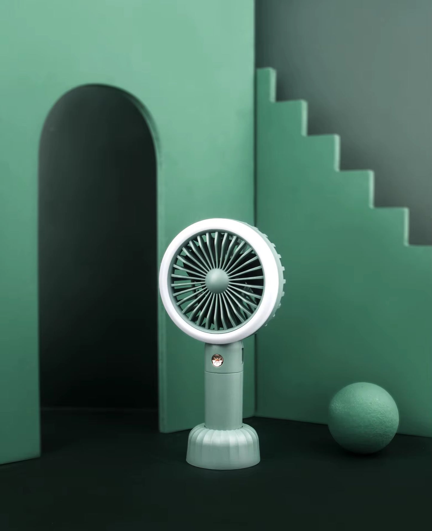 Elegant portable 3 speed fan with nightlight