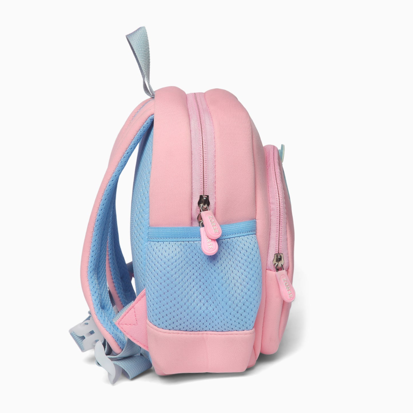 ZORSE Premium Quality 3D Dino dual zip Backpack for kindergarten kids medium size (pink) - Kidspark