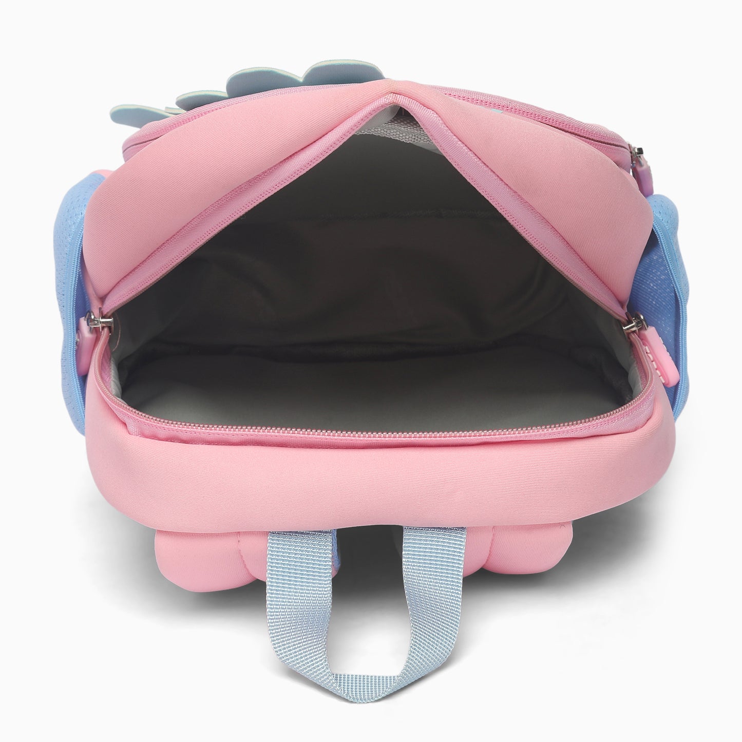 ZORSE Premium Quality 3D Dino dual zip Backpack for kindergarten kids medium size (pink) - Kidspark