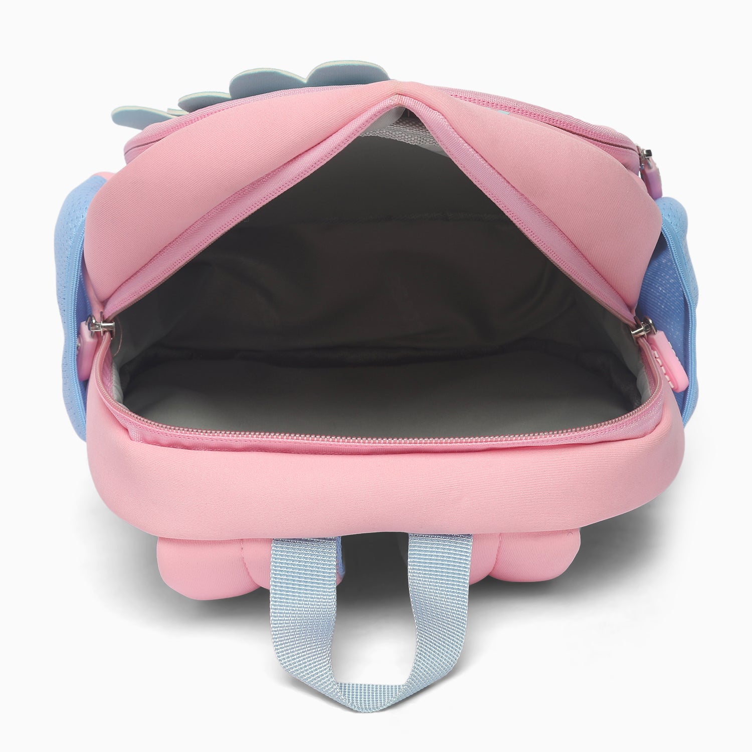 ZORSE Premium Quality 3D Dino dual zip Backpack for kindergarten kids medium size (pink) - Kidspark