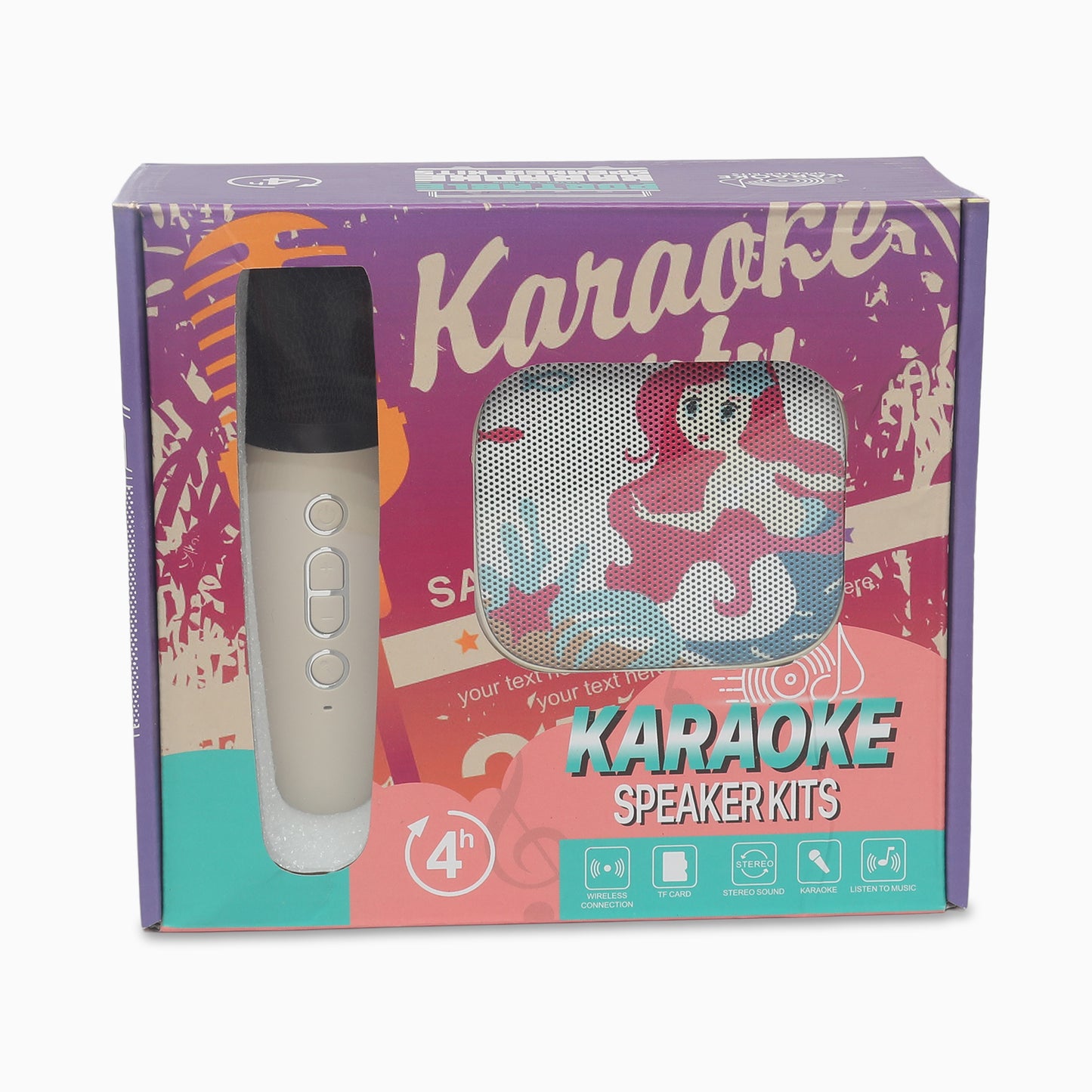 Sing-Along Fun: Kids' Mermaid Karaoke Machine with Wireless Microphone and Bluetooth Speaker - Kidspark