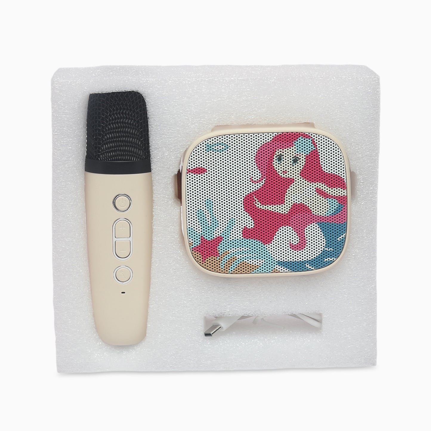 Sing-Along Fun: Kids' Mermaid Karaoke Machine with Wireless Microphone and Bluetooth Speaker - Kidspark