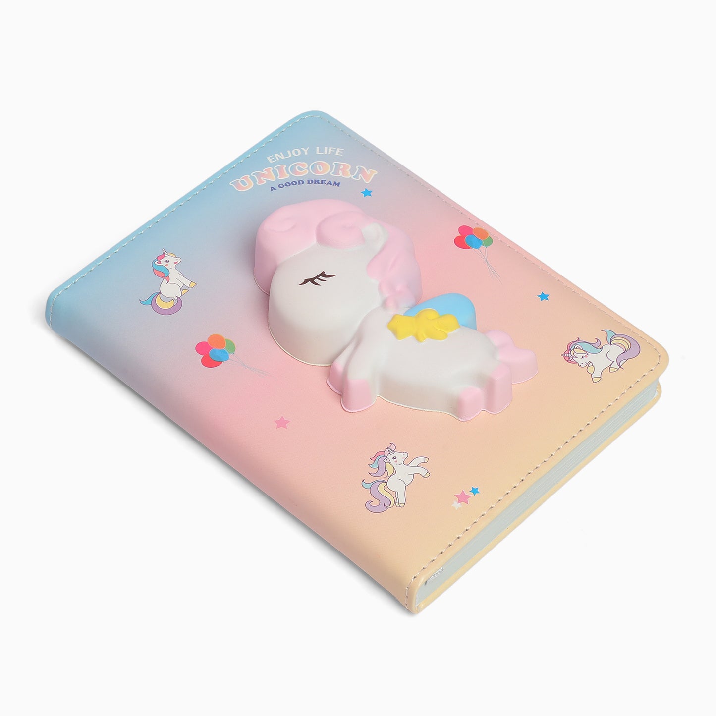 Cute 3D Squishy Unicorn Themed Fancy Notebook with printed pages for your tots - Kidspark
