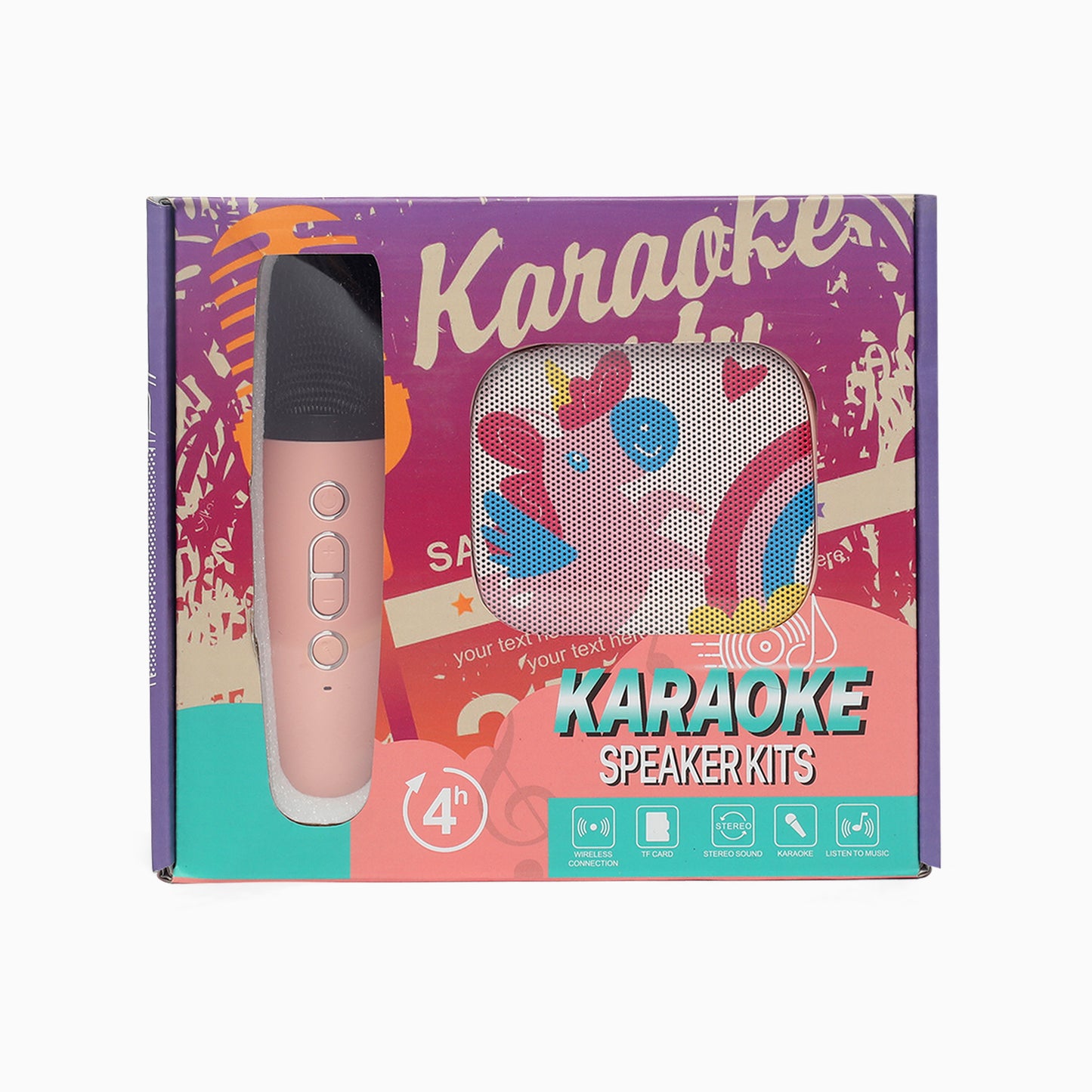 Sing-Along Fun: Kids' Unicorn Karaoke Machine with Wireless Microphone and Bluetooth Speaker - Kidspark