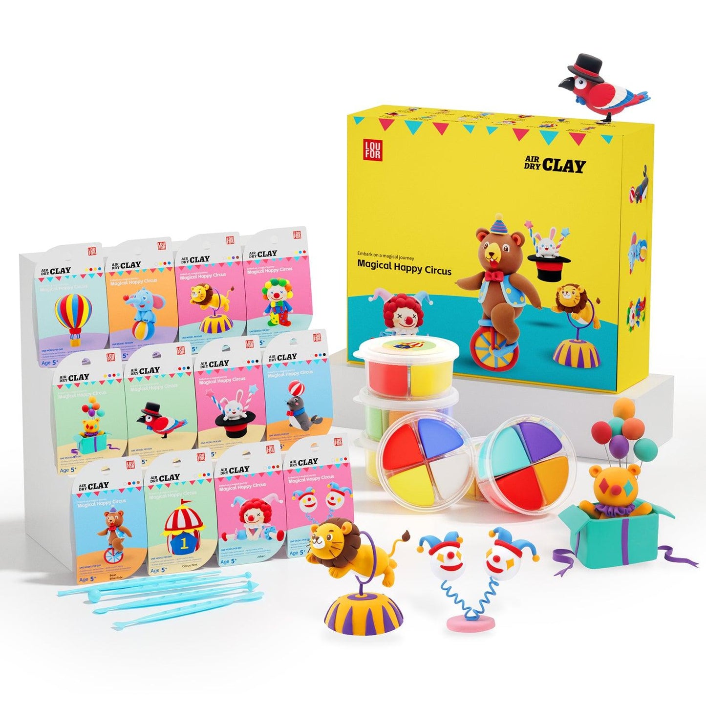 Circus DIY adventure Air Dry Clay 1 pcs - Kidspark