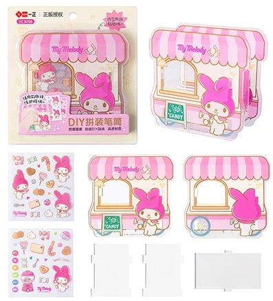 DIY my melody storage container with stickers - Kidspark