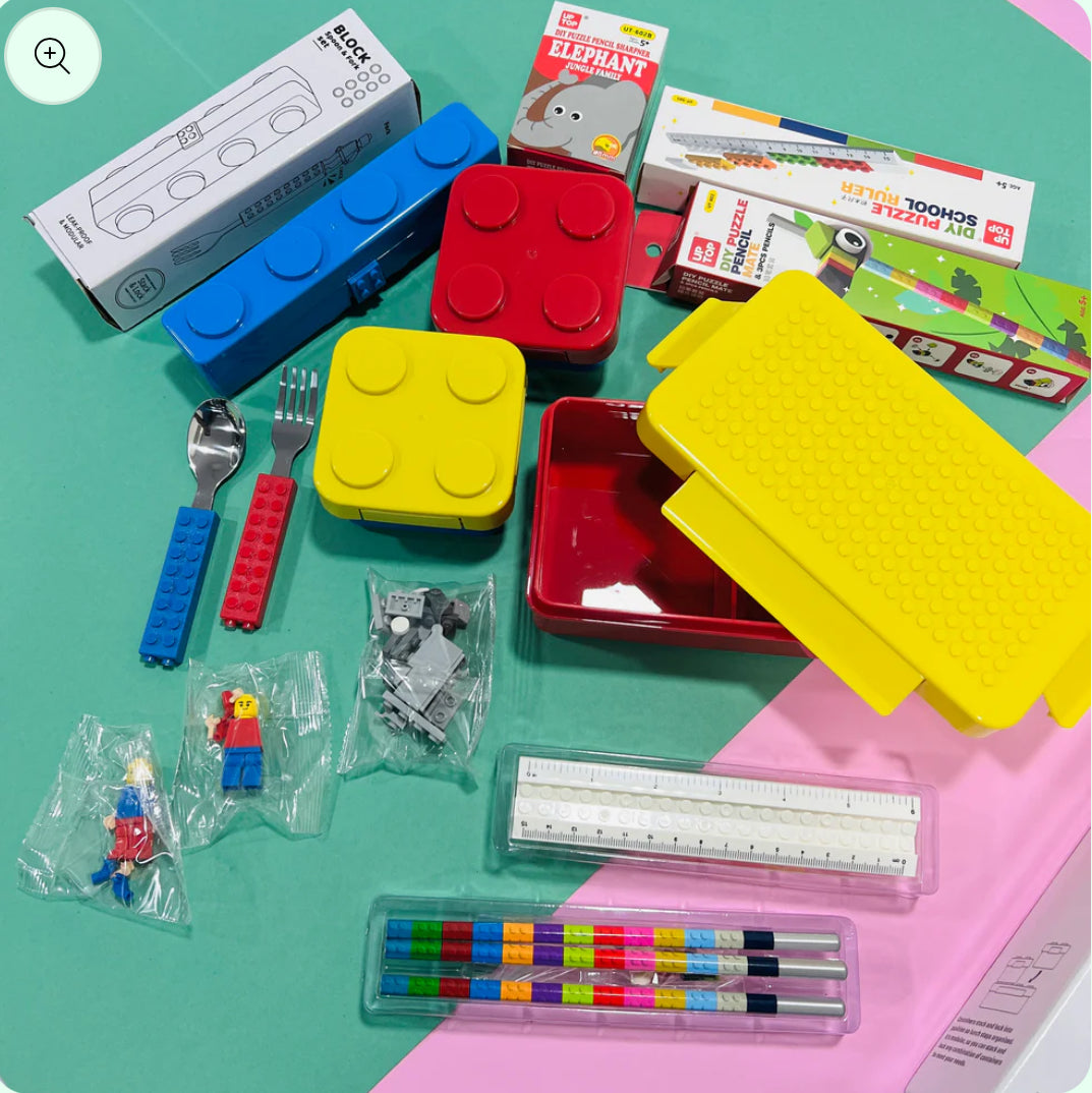 Blocks hamper ✨ includes (block lunchbox,block pencil,block sharpener ,block scale) - Kidspark