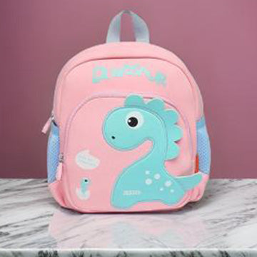 ZORSE Premium Quality 3D Dino dual zip Backpack for kindergarten kids medium size (pink) - Kidspark