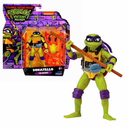 Teenage Mutant Ninja Turtles Mutant Mayhem Donatello Action Figure | 4.5 Inch TMNT Collectible with Accessories
