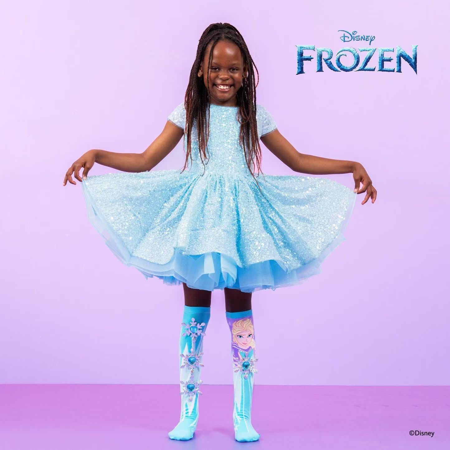 Premium quality 3D knee high frozen socks for girls