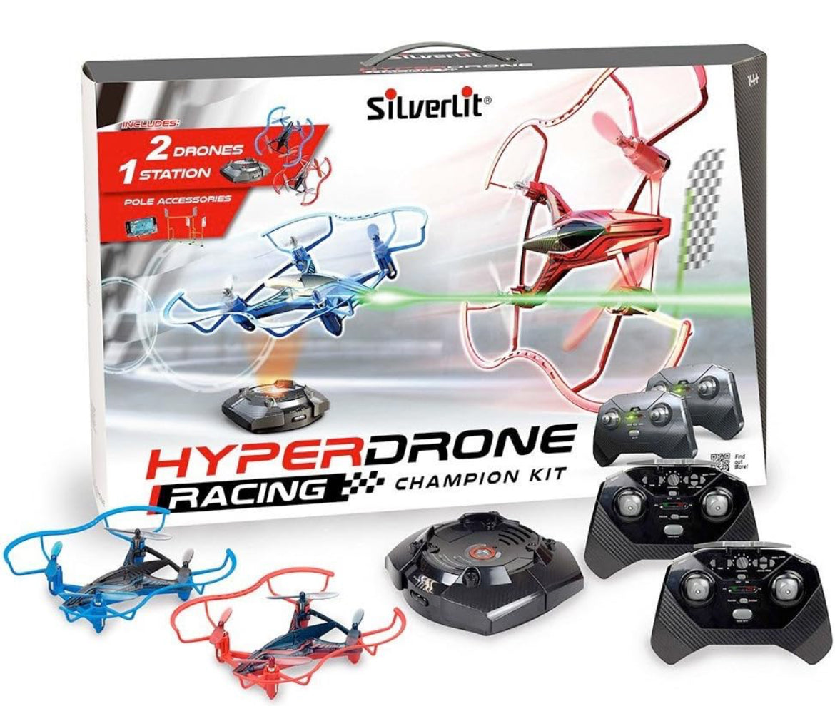 Hyperdrone racing champion kit 2 drones and 2 controllers with launching pad - Kidspark