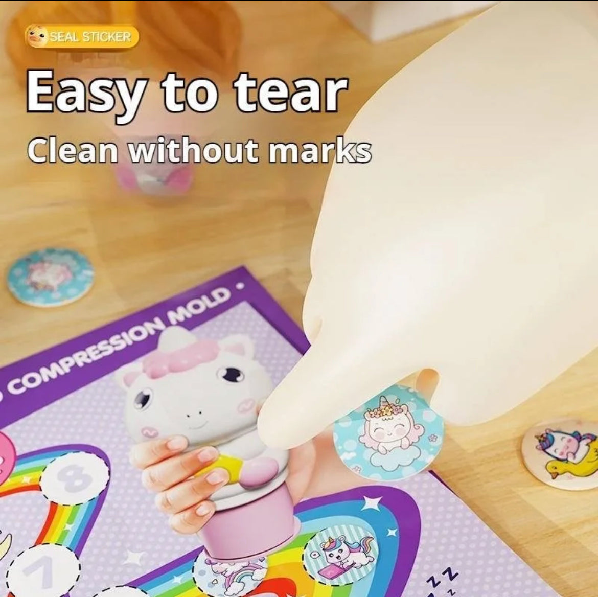 Magic Stamper- 100 Reusable Stickers | mess free remove able stickers - Kidspark