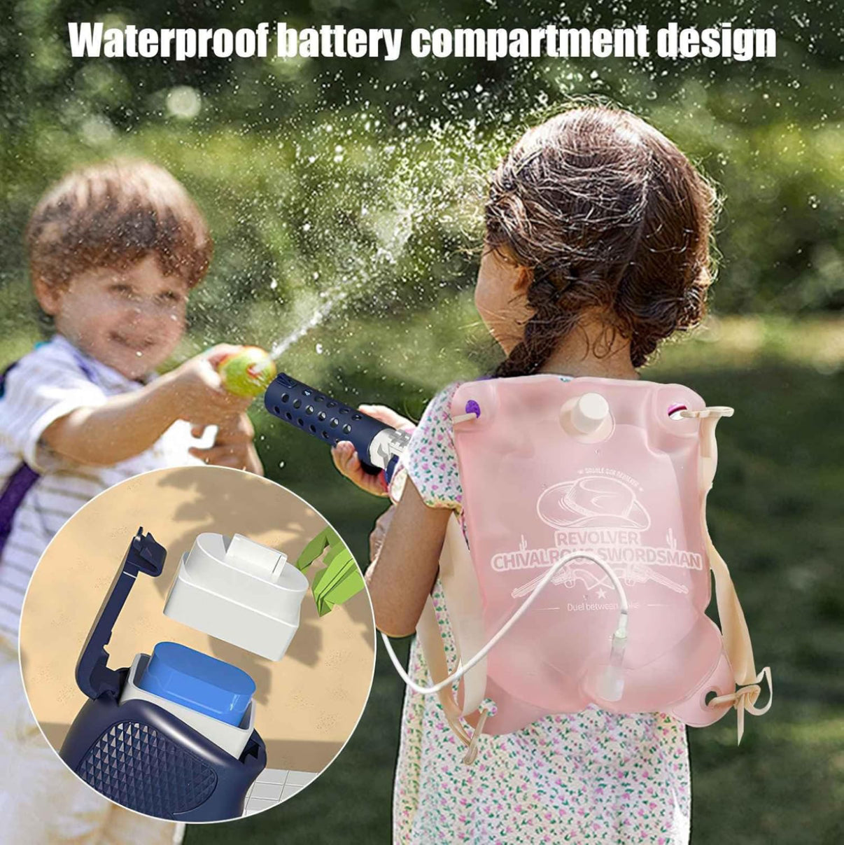 Water Arms - Classic Revolver electronic water gun | 13-26 ft range - Kidspark