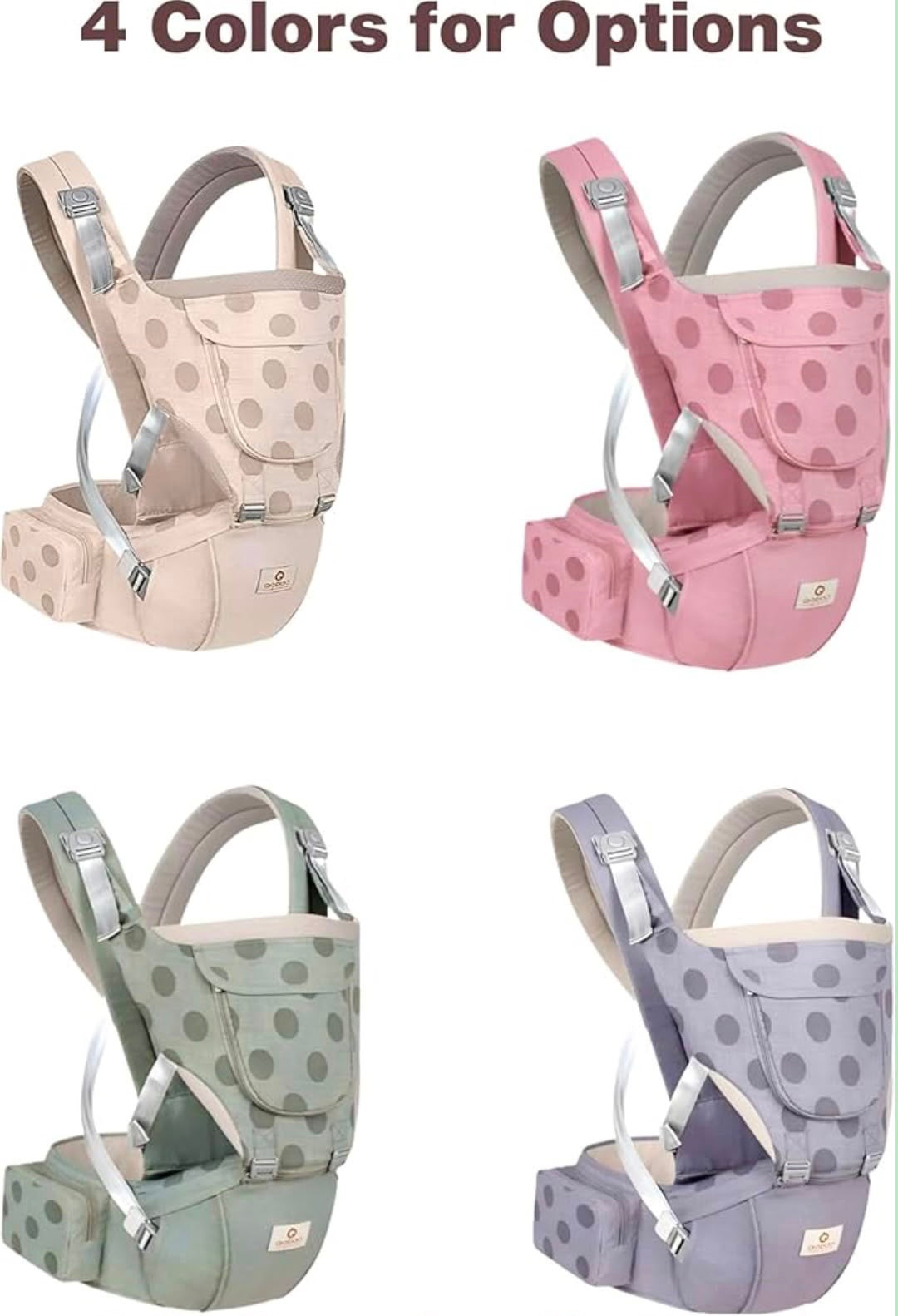Qiebao Korean premium daisy carrier | hip seat | max storage| detachable chest support