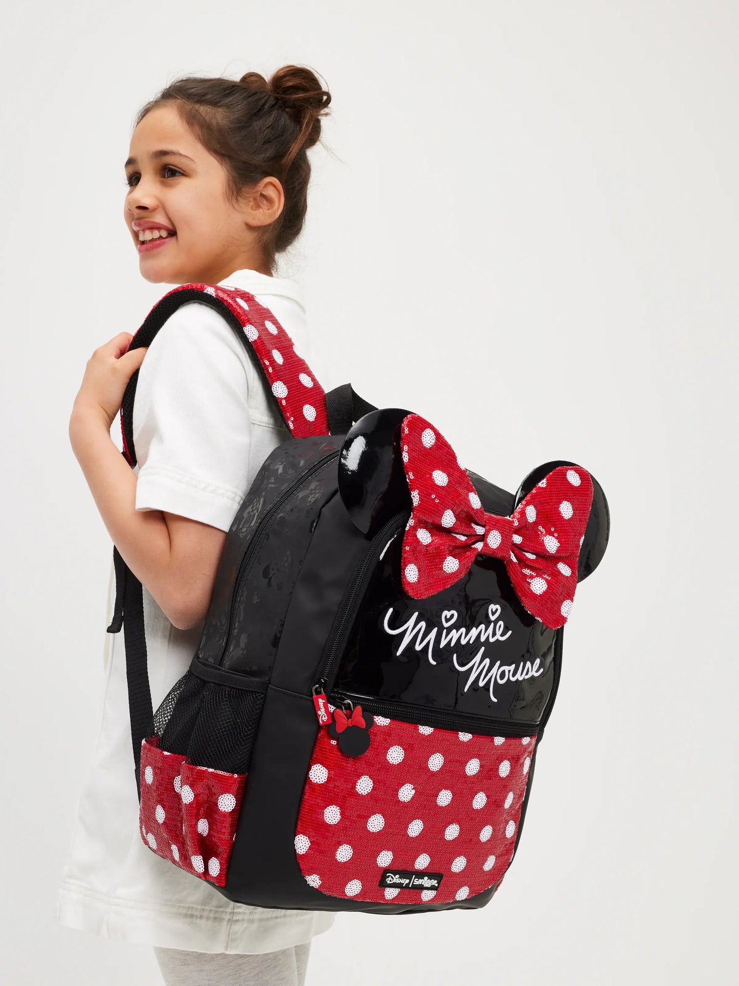 Smiggle - 16 inch Premium 3D red bow  Minnie Backpack