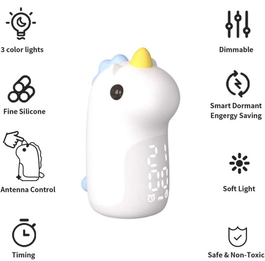 Unicorn silicone night lamp | alarm clock - Kidspark