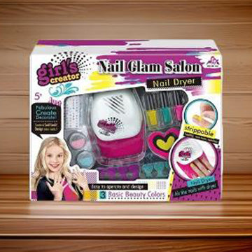 Kids Nail Polish Set, Glam Nail Salon, Pedicure and Manicure Kit, Girls Nail Kit 5-12 Years Old Girls Nail Salon Decoration Set with Nail Dryer 10 pcs set - Kidspark