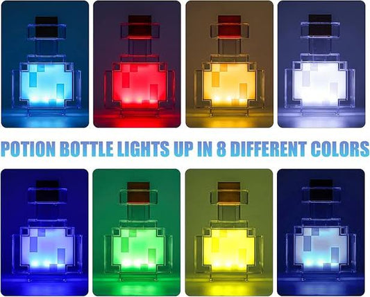 Minecraft Color Changing Potion Bottle lamp | 8 colours
