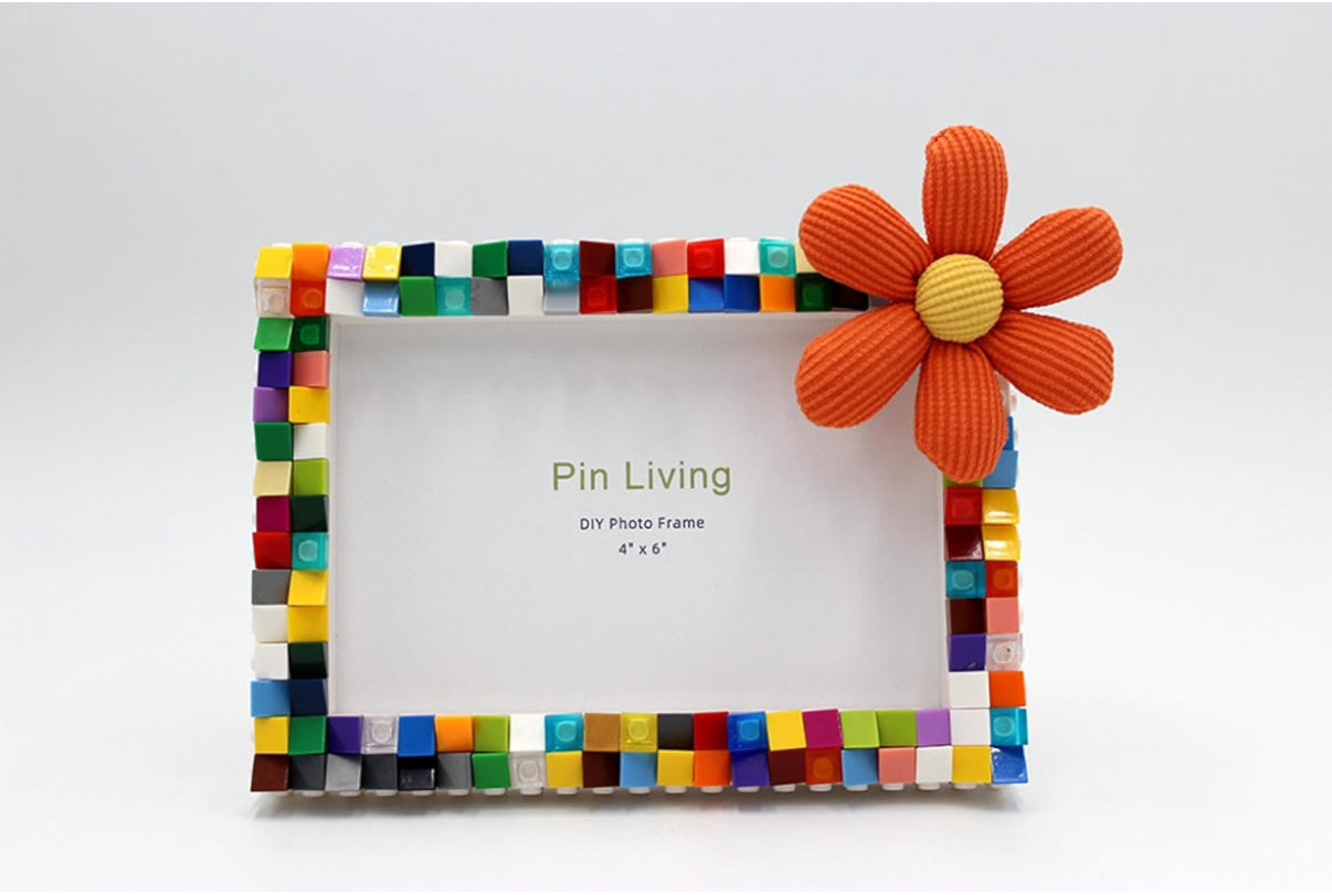 Building blocks DIY lovely flower photo frame! ( 4’ X 6’ )