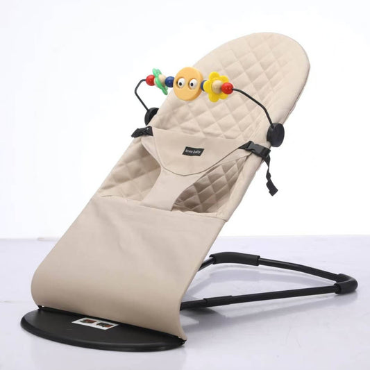 Kidspark Infant Natural Swing Bouncer | Compact | Foldable and Multi Recline Back | Removable Toybar/Fidget Bar | 0-9 months